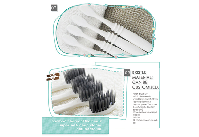 MS-Bio612 Natural Bpa-Free Biodegradable Toothbrushes