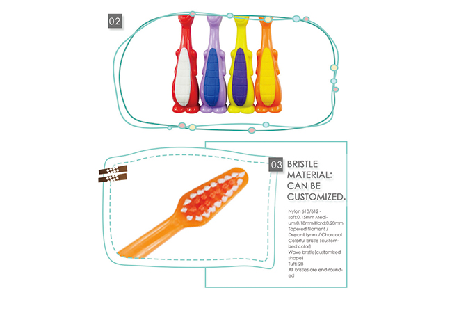 MS-Kids902 Cartoon Dinosaur Toothbrush